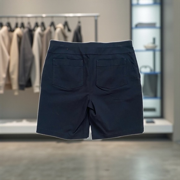 Talbots Black Stretch Twill Elastic Flat Waist Shorts – Size 6P (Petite) - Picture 4 of 7